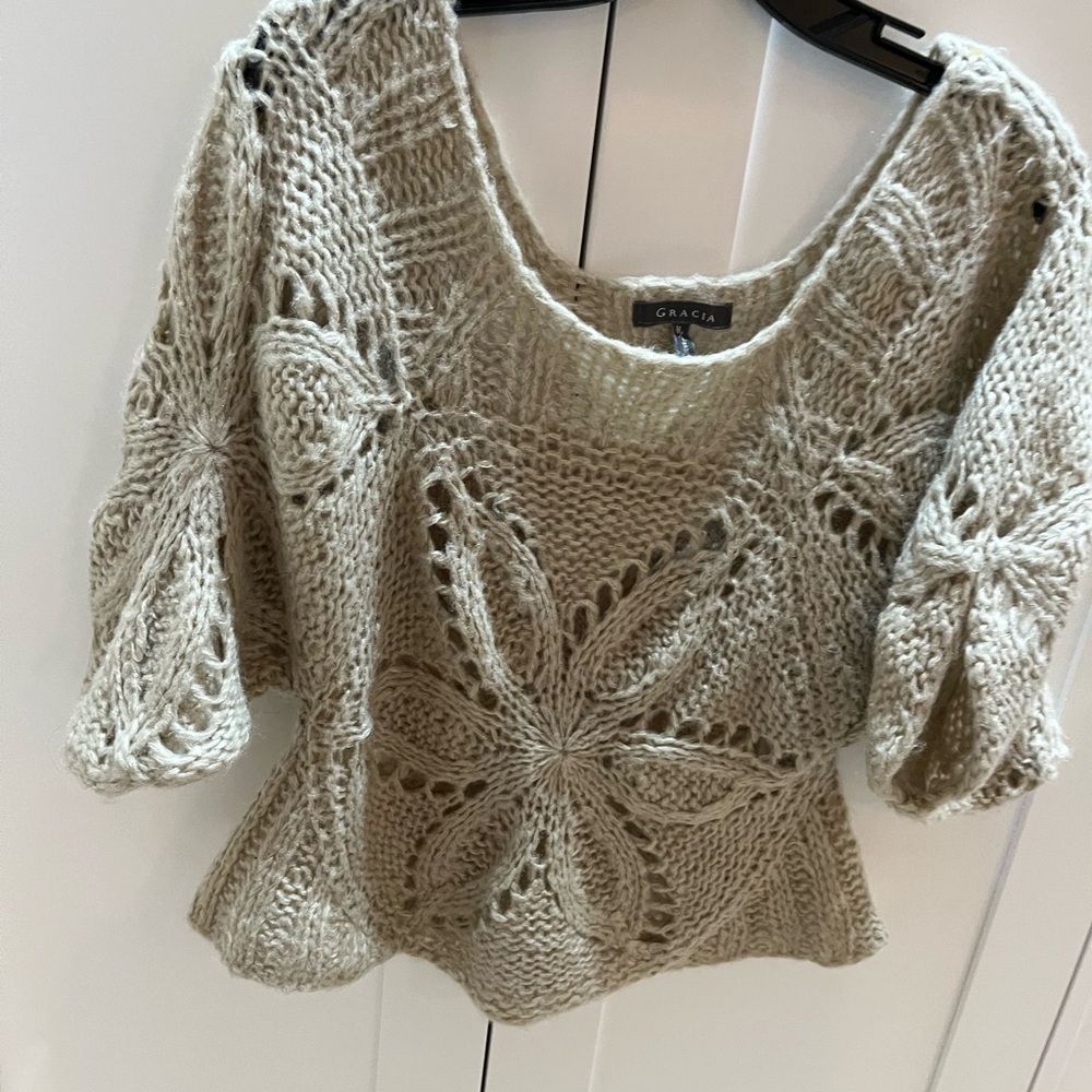 Gracia Cream Knit Top